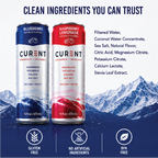 CURENT Variety Pack Electrolyte Drink – Hydration + Recovery Sports Drink with Magnesium, Potassium, Calcium, Sea Salt & Coconut Water – Naturally Flavored – 16 oz